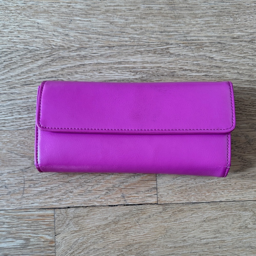 Neiman Marcus Vibrant Fuchsia Leather Wallet